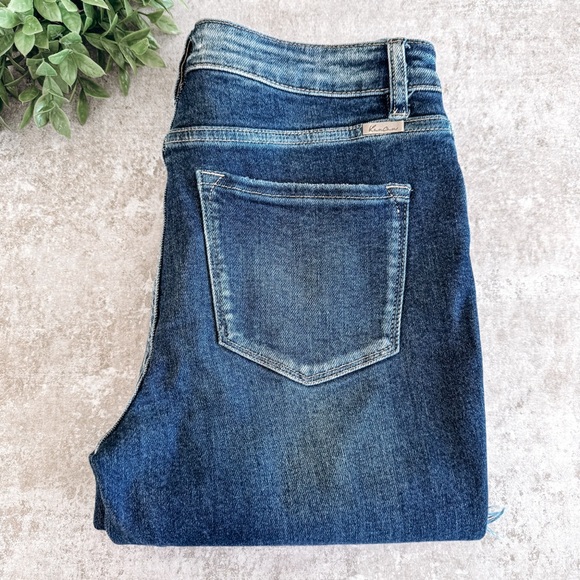 Kancan Dark Wash Bootcut Fringe Hem Jeans Size 9/28 - Picture 1 of 9